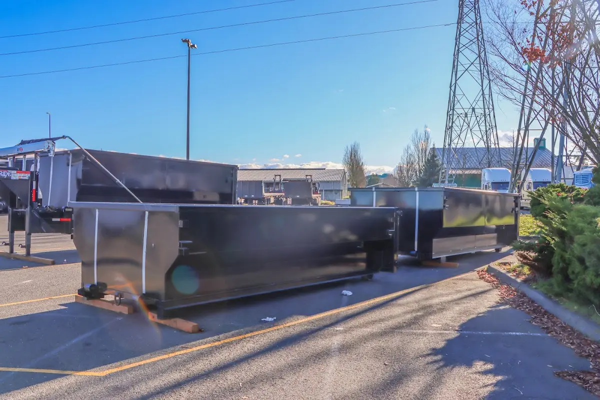 Roll-off dumpster ready for waste disposal at job site for 30 Yard Dumpster Rental in Ottawa
